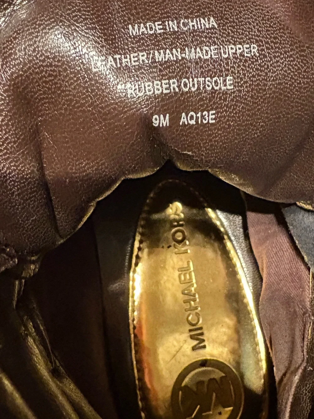 Michael Kors Glam Studded High Tops Shiny bronze Women’s Size 9